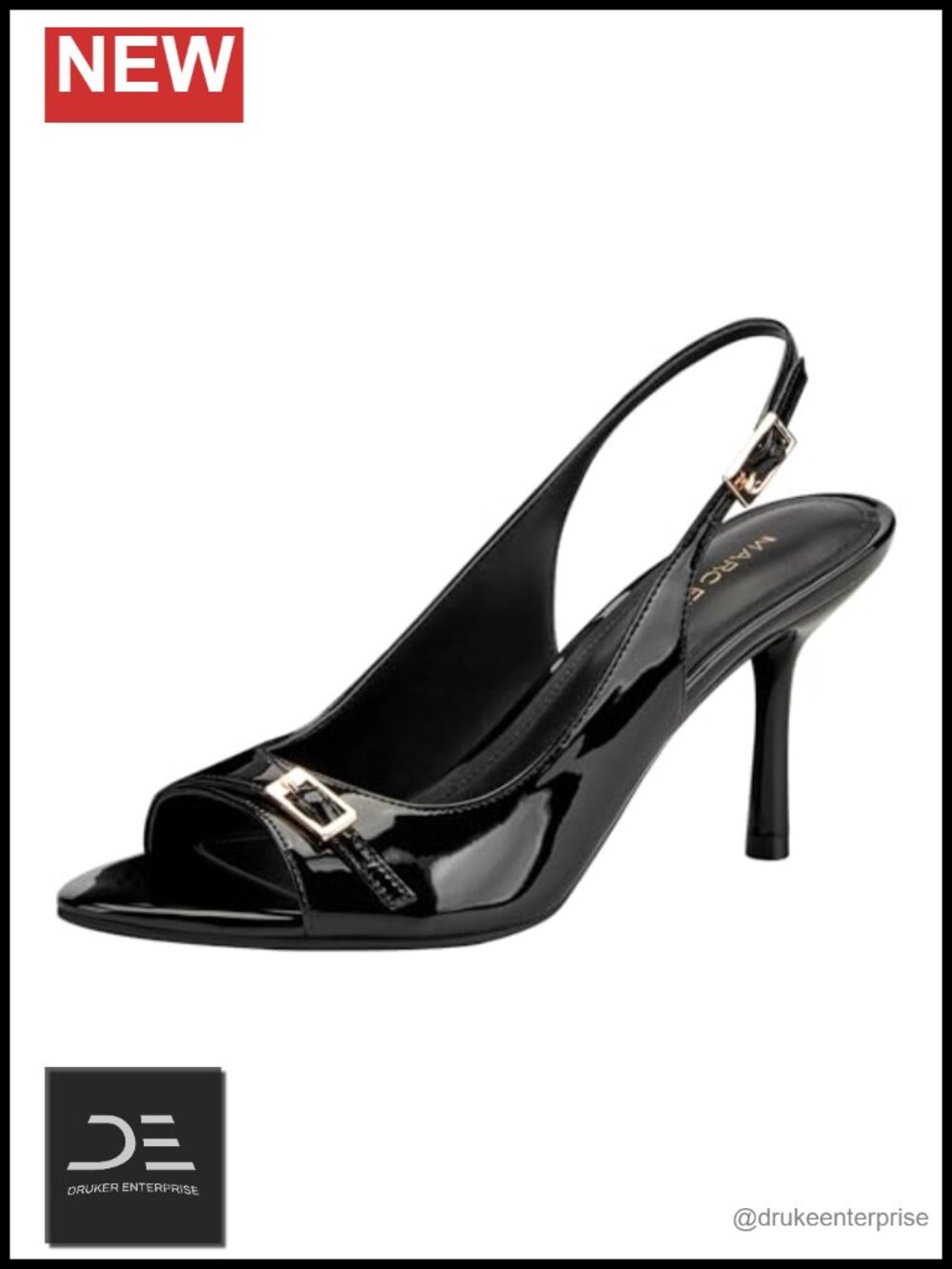 Faux Leather Slingback Pump High Heel Stiletto Evening Dress Sandal